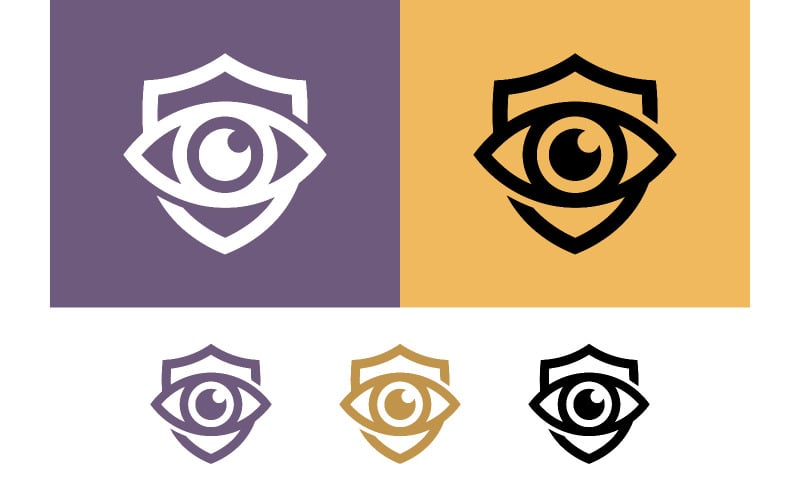 Logo a forma di visiera per la sorveglianza e la privacy.