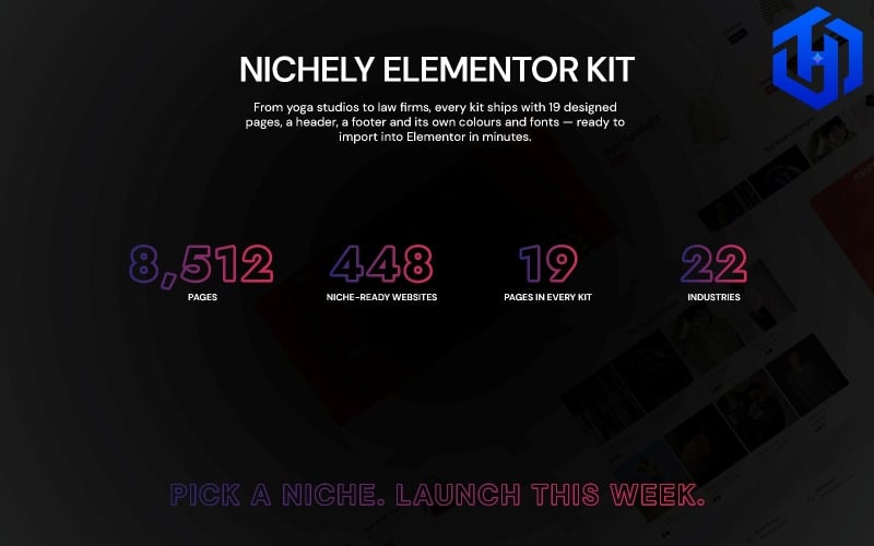 Nichely – 448 个适用于特定领域的 Elementor 网站套件