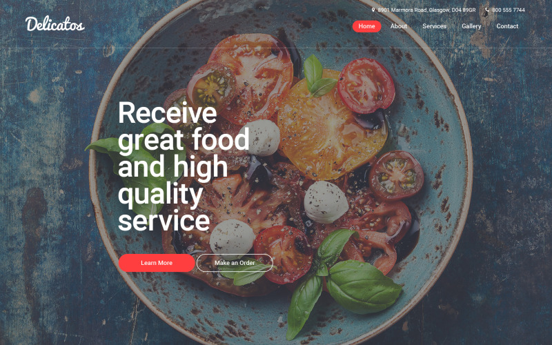 шаблон сайта delicatos