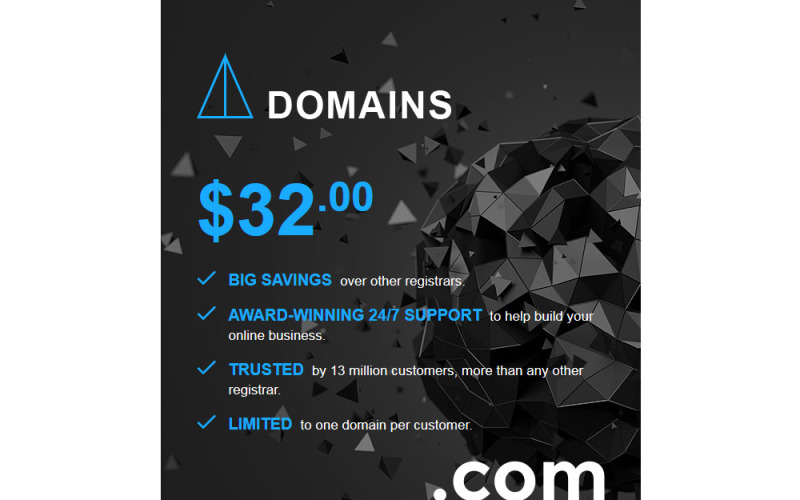 шаблон отзывчивого бюллетеня регистратора доменов