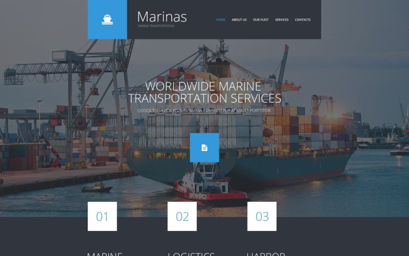 Maritime Responsive Website-Vorlage