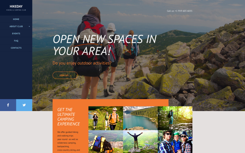 Modèle de site Web Hikeday