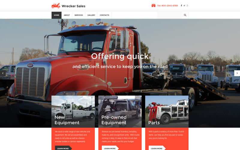 Modello di sito Web reattivo per auto