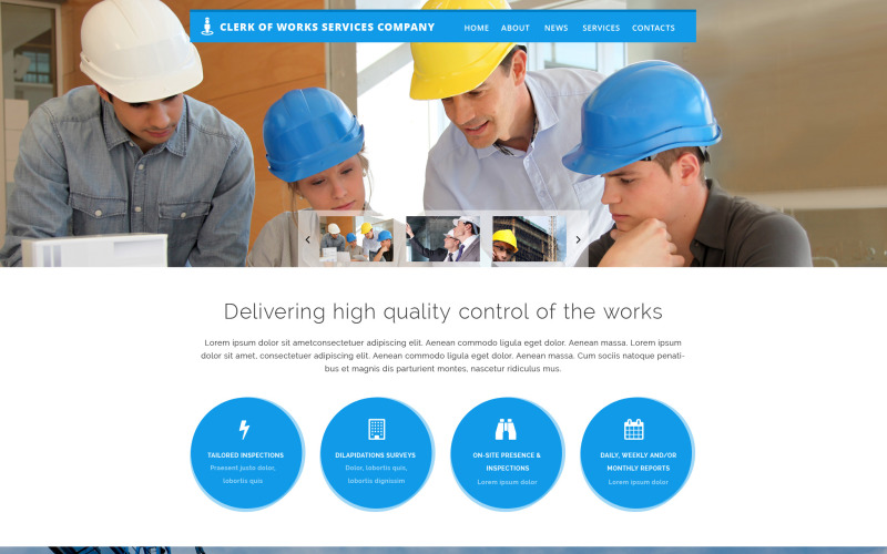 Responsieve websitesjabloon voor architectuur