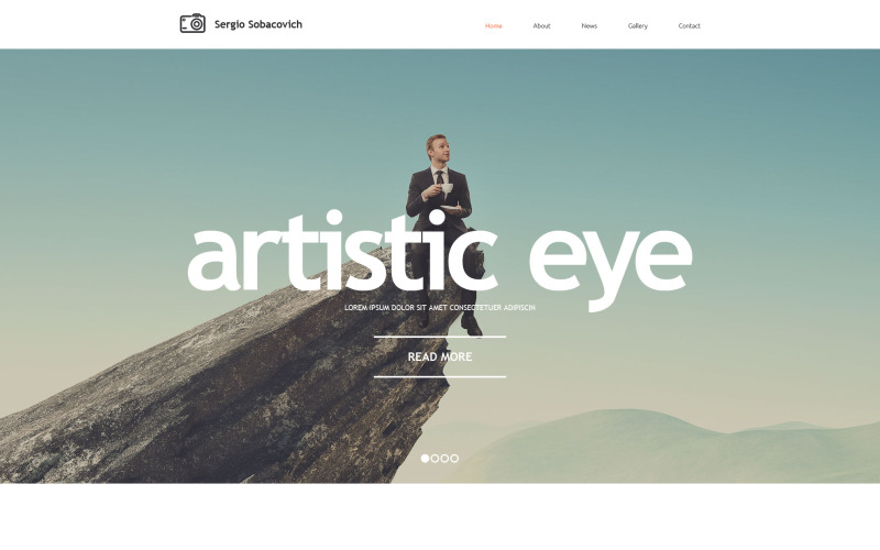 Responsieve websitesjabloon voor fotograafportfolio