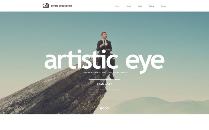 Szablon strony responsywnej portfolio fotografa
