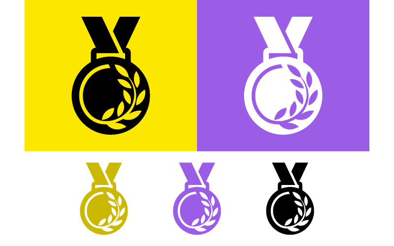 Medaglia con corona d'alloro per premio sportivo.