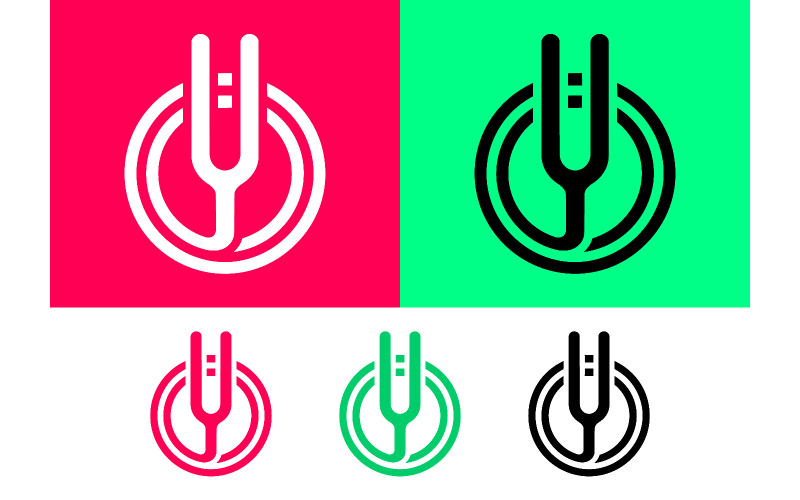 Symbole abstrait ressemblant à un bouton d'alimentation.