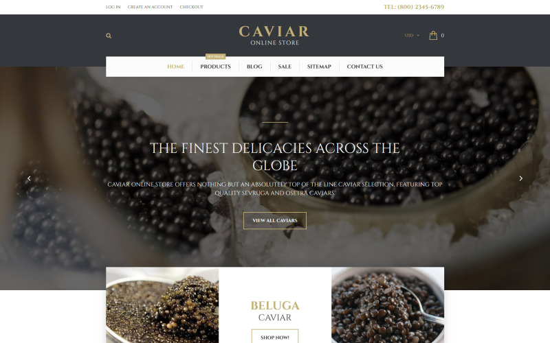 икра shopify тема