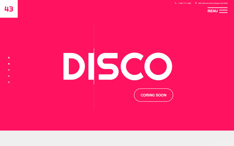 Disco Website sjabloon
