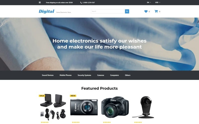 Electronic Store OpenCart Template