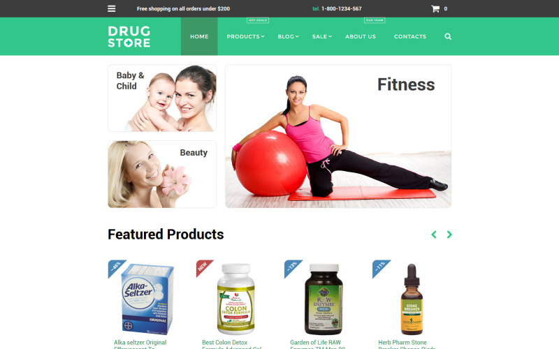 Hälsovård Drug Store Shopify Theme