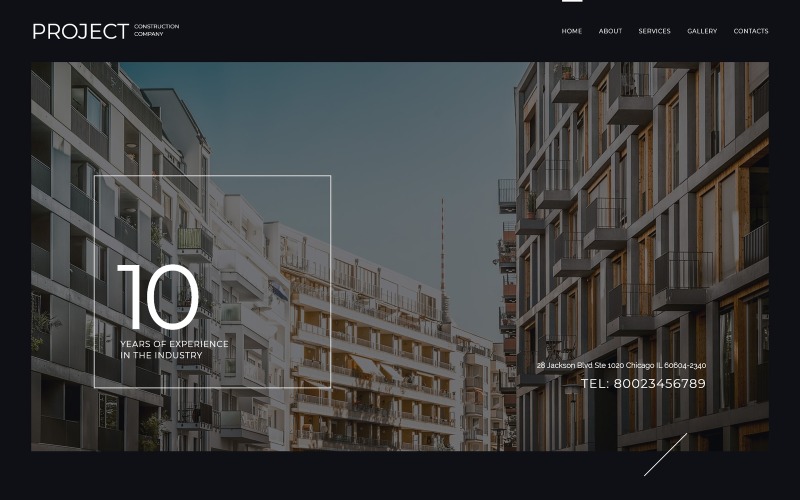 Website-Vorlage der Project Construction Company
