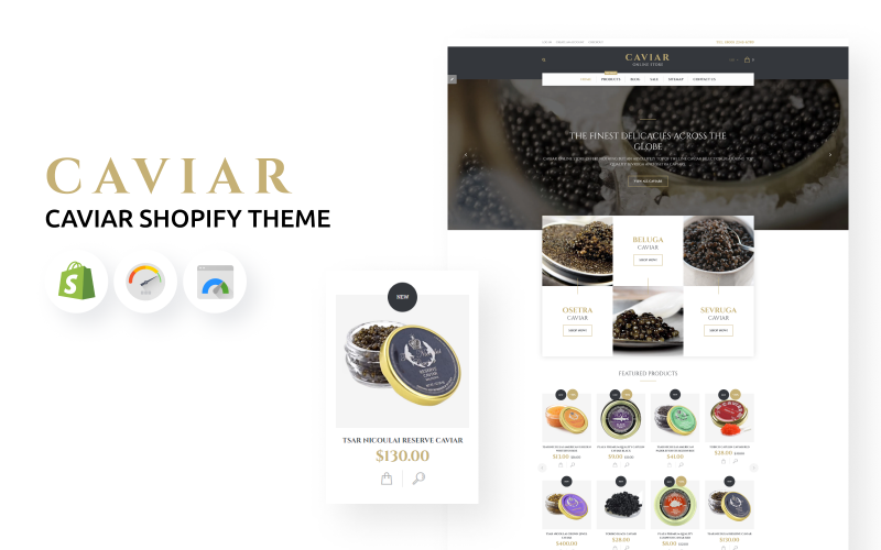 鱼子酱电子商务 Shopify 主题
