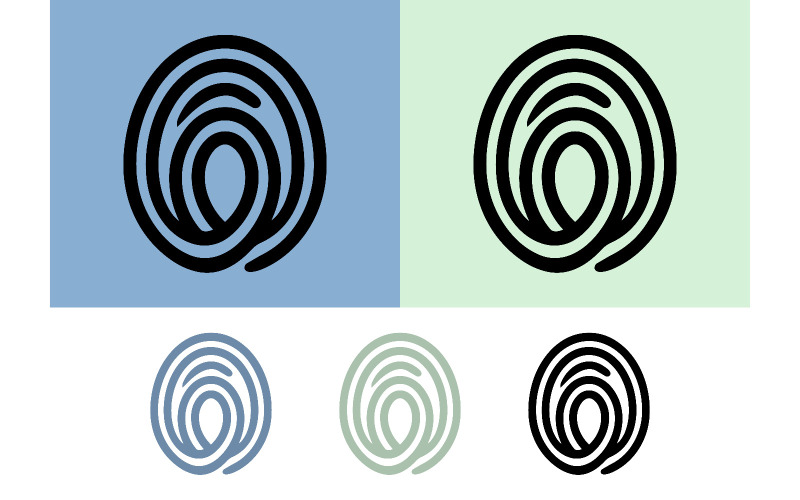 Graphique abstrait d'un cercle d'empreinte digitale.