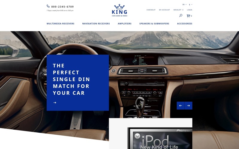 автомобильный аудио видео шаблон opencart