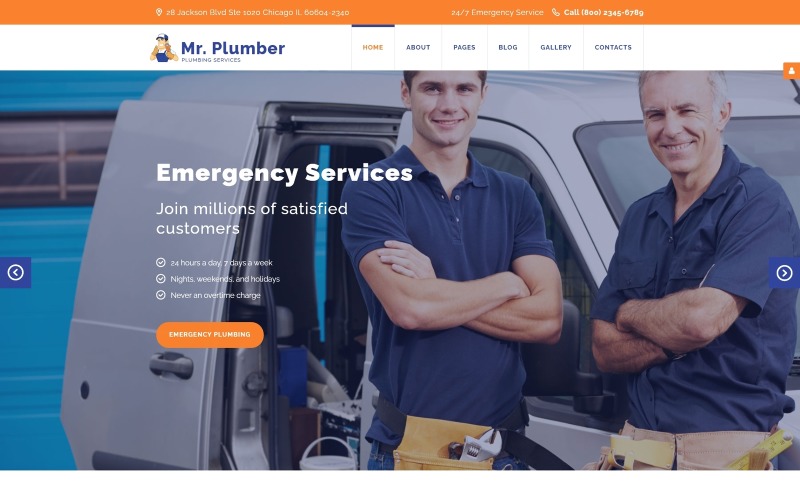 шаблон mr. plumber joomla