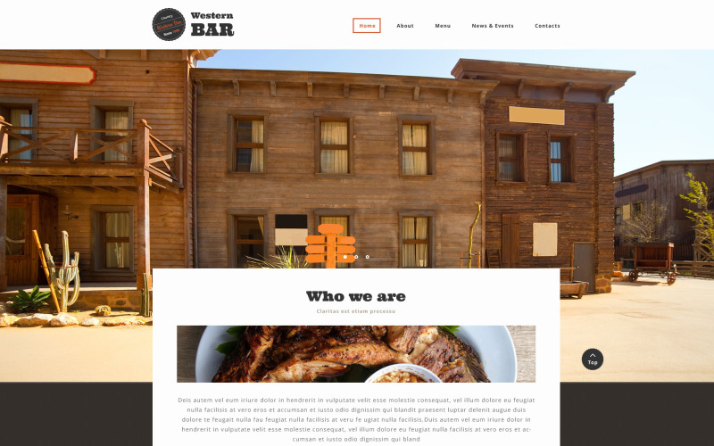 Responsive Website-Vorlage für Café und Restaurant