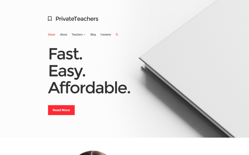 Šablona webových stránek Responsive Private Teacher