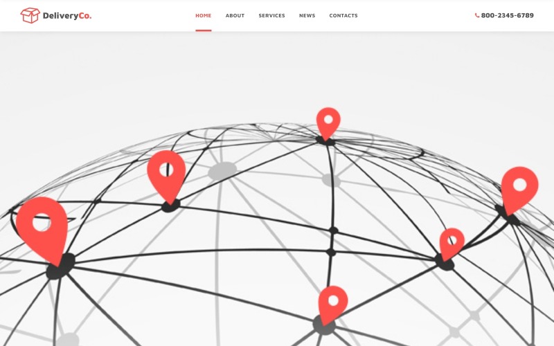 Šablona webových stránek s mezinárodním doručováním