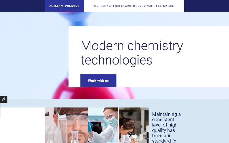 Science Lab Responsive Landing Page-mall