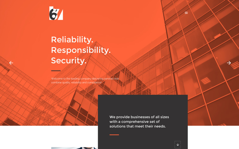 шесть шаблонов веб-сайтов