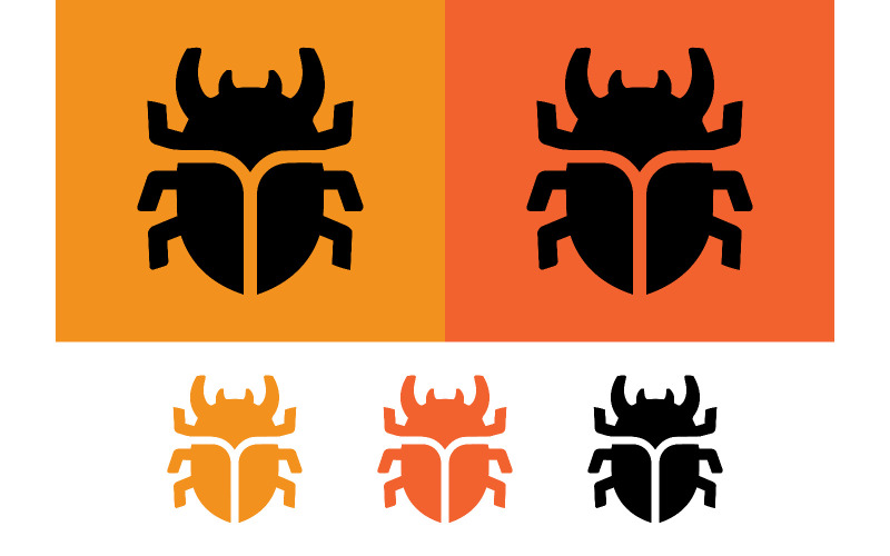 Geometrisch symbool van een kever in modern grafisch ontwerp.