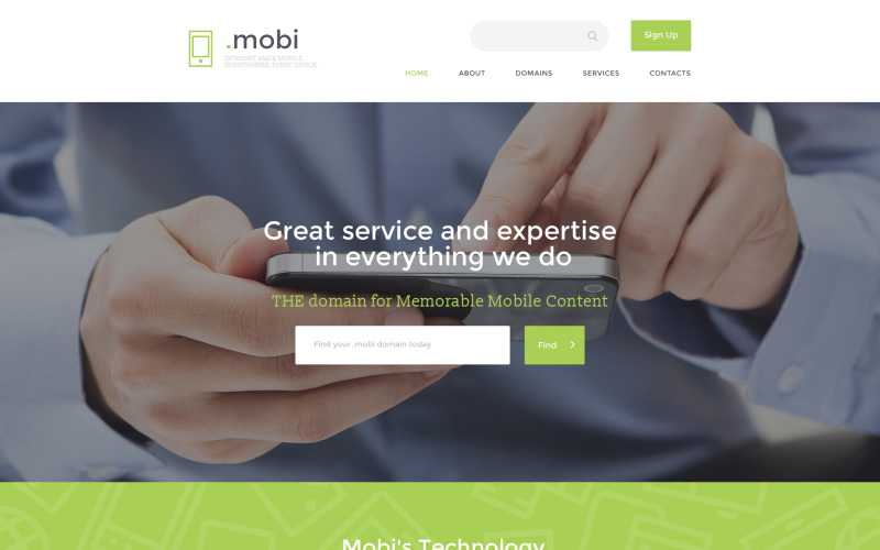Dot Mobi шаблон веб-сайту