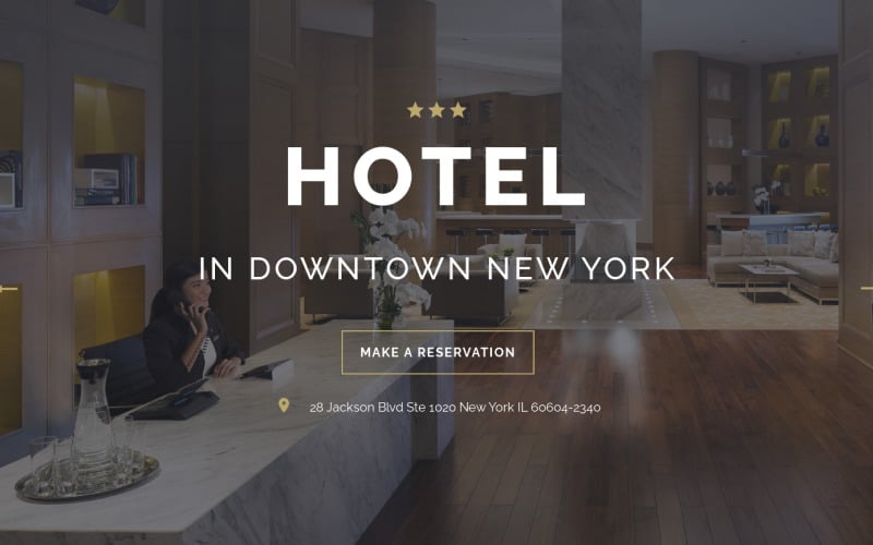 HOTEL - Reise stilvolle HTML-Landingpage-Vorlage