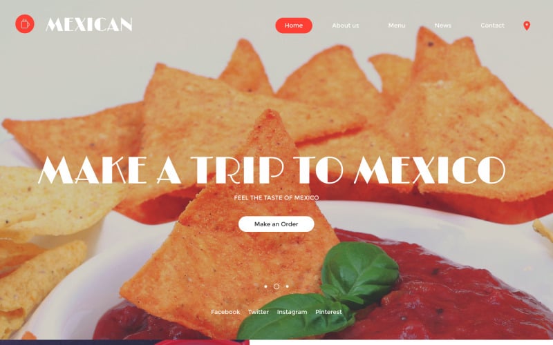 Мексиканский шаблон веб-сайта