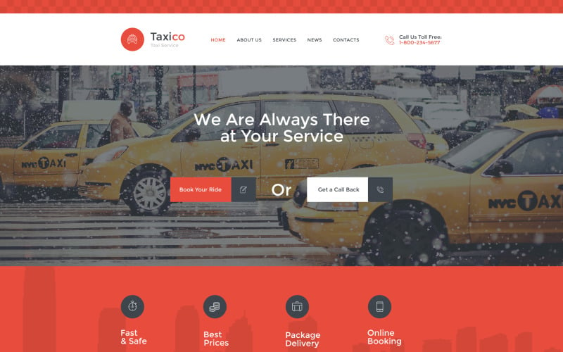 Modèle de site Web Taxico