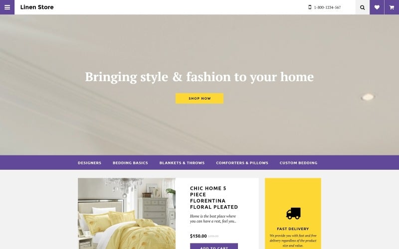Modèle OpenCart de magasin de linge