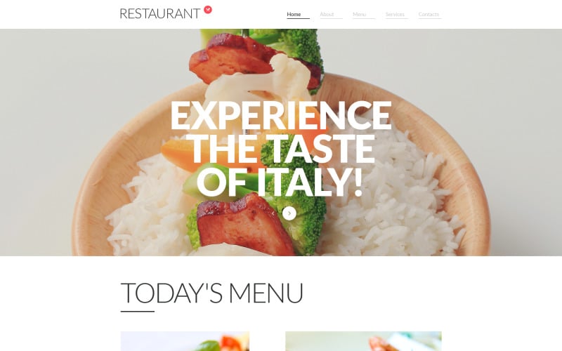 Modello di sito Web reattivo per bar e ristoranti