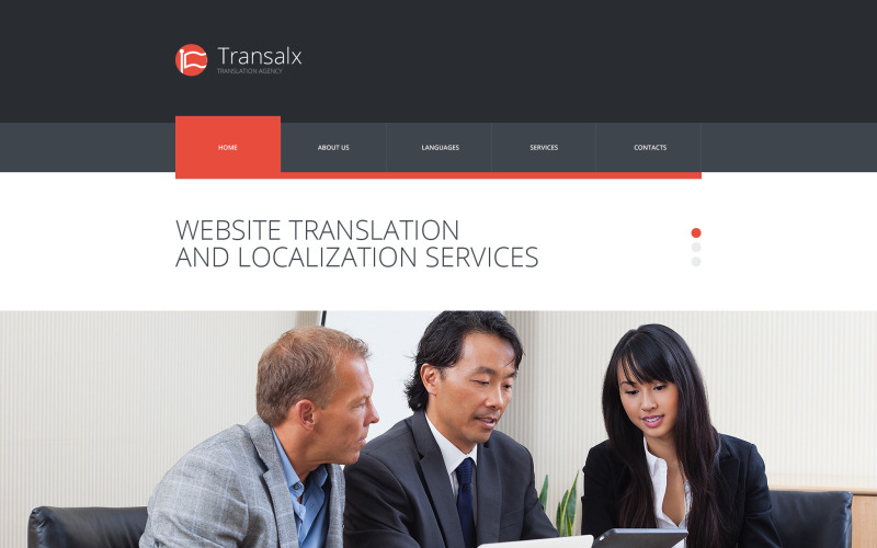 Modello di sito Web reattivo per l'ufficio di traduzione