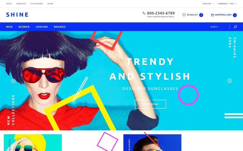 шаблон shine opencart