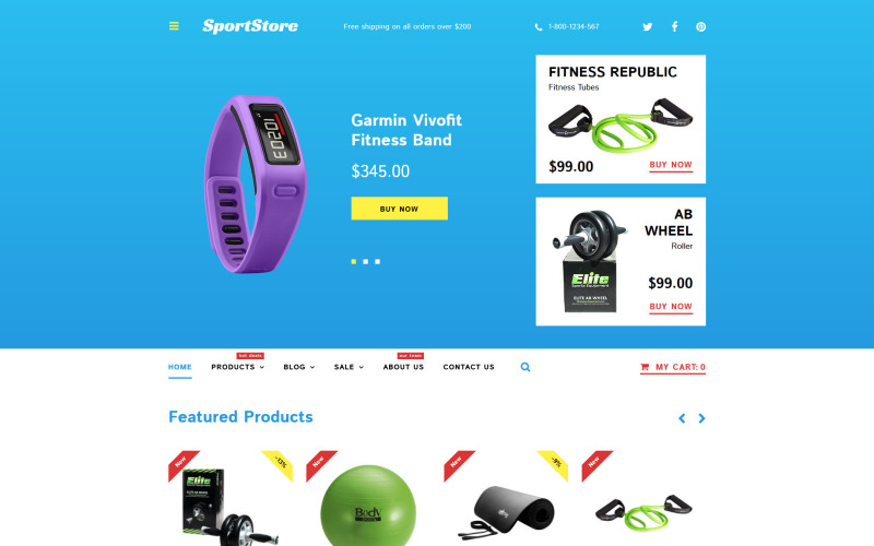 Тема спортивного магазину Shopify