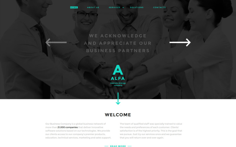 Alfa Website-sjabloon