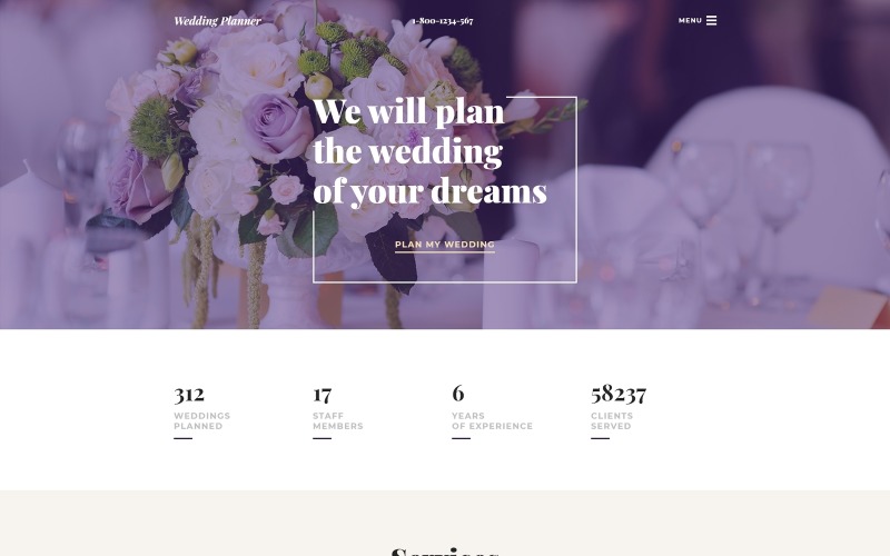 Bröllopsbutik Responsiv webbplatsmall