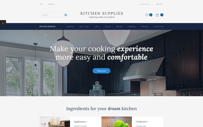 Kitchen Supplies OpenCart Template