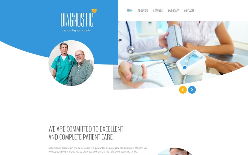 Medizinisch ansprechende Website-Vorlage