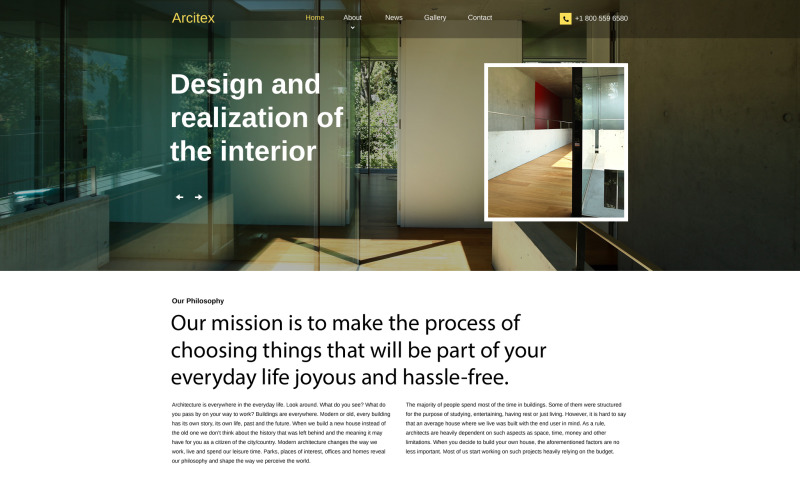 Šablona webových stránek Arcitex