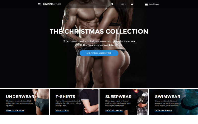 нижнее белье для мужчин тема shopify