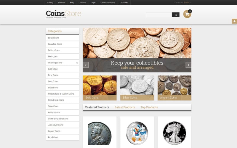 антикварный магазин virtuemart шаблон