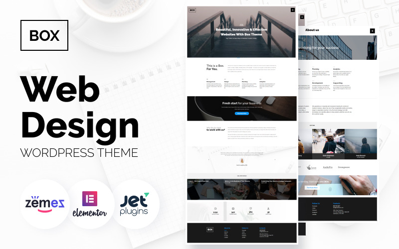 Box - Webdesign WordPress Elementor sablon többcélú portfólió weboldalakhoz