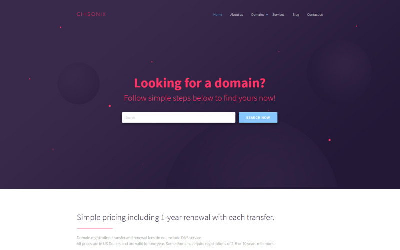 Chisonix Website-sjabloon