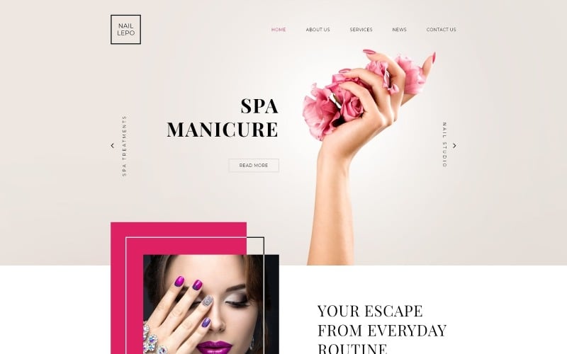 Nail Lepo Website Template