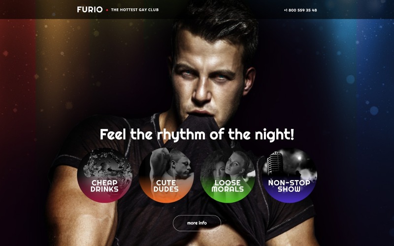 адаптивный шаблон целевой страницы ночного клуба