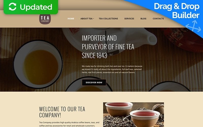 Tea Shop Moto CMS 3 Template