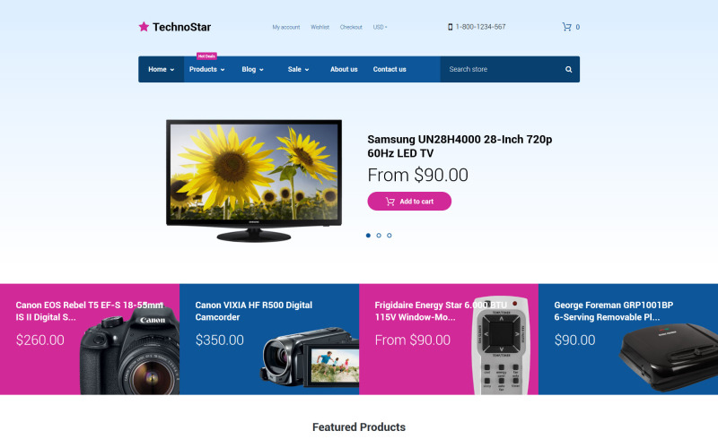 TechnoStar - Elektronikus áruház érzékeny Shopify téma