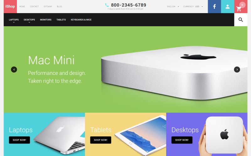 Tema responsivo da PrestaShop para loja de informática